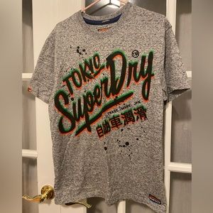 Superdry heather grey graphic t-shirt